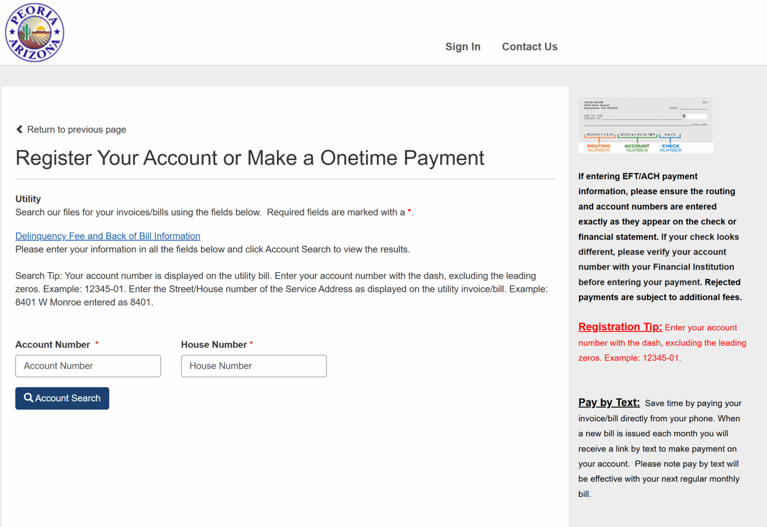 City of Peoria AZ Water Bill Pay Online Portal & Quick Options