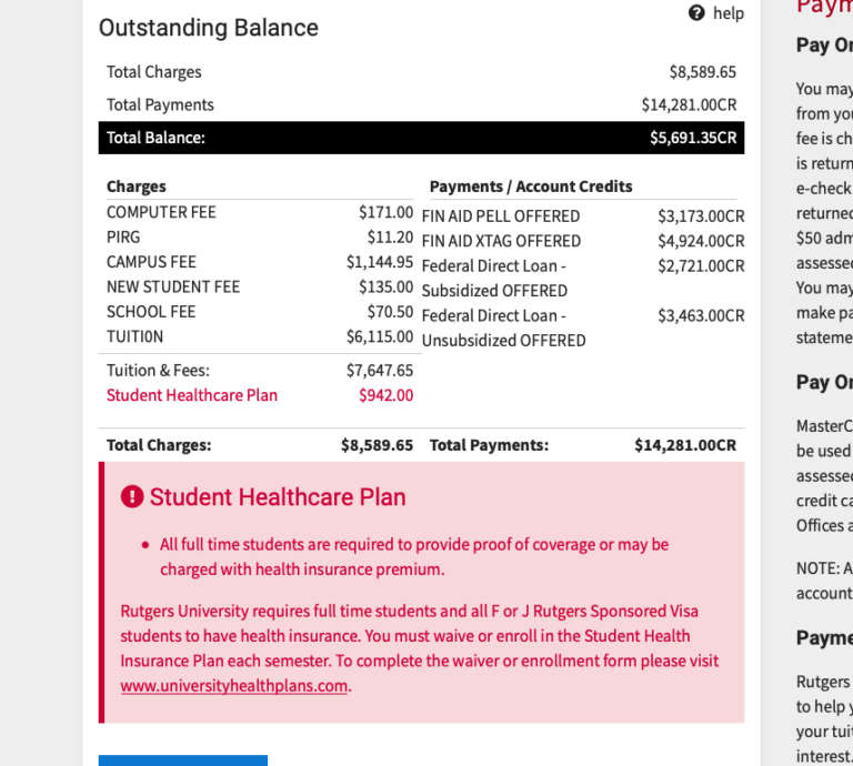 How To Pay Rutgers Bill